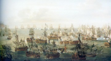 Krieg auf See Trafalgar Kriegsschiff Seeschlacht Ölgemälde